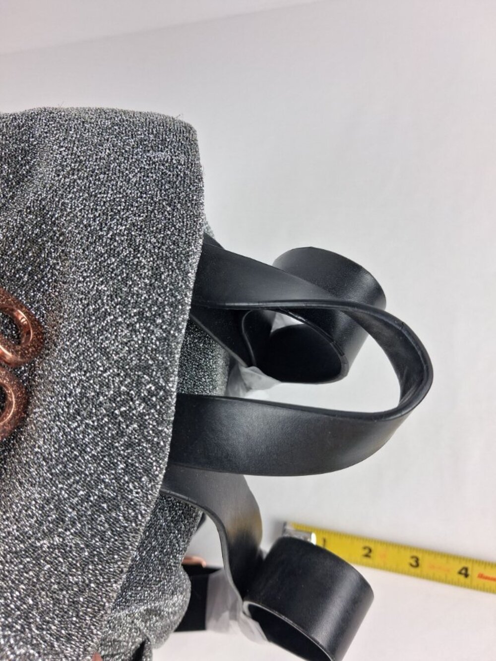 Shimmering American Eagle Mini Backpack Rose Gold Zippers Faux Leather Straps - Picture 7 of 13